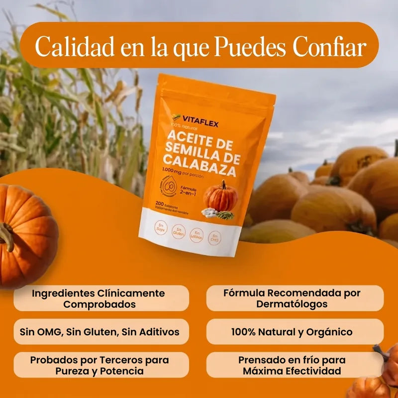 Cápsulas de Aceite de Semilla de Calabaza